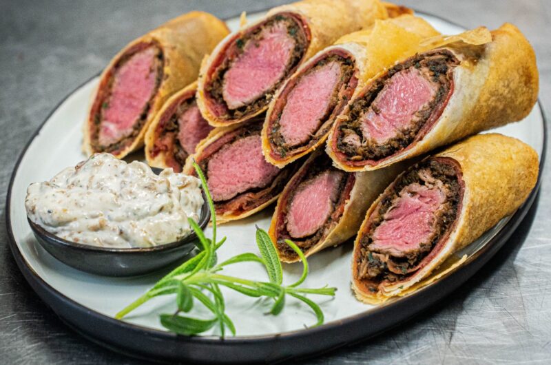 Beef Wellington forårsruller